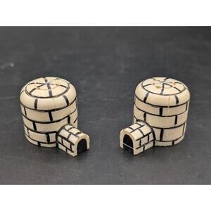 Vintage 1940s Eskimo Native Alaskan Intuit Igloo Salt & Pepper Shaker Set READ